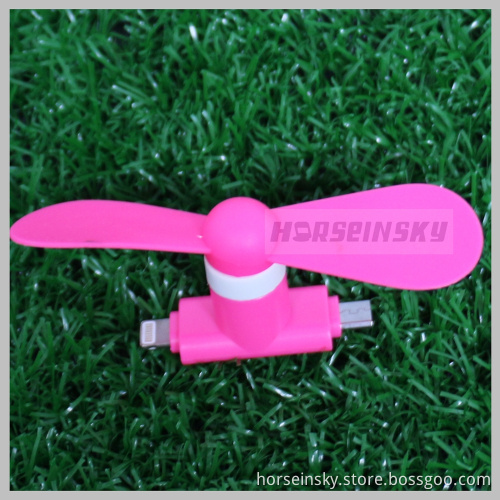 Phone Fans for Apple and Android Portable 2 in 1 T-Type Mini USB Fan